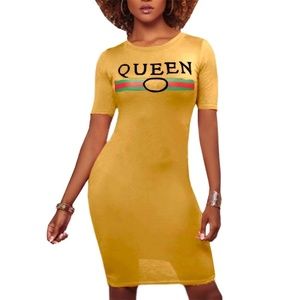 Queen print dress